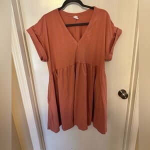 Melrose and Market Terracotta Mini Dress
